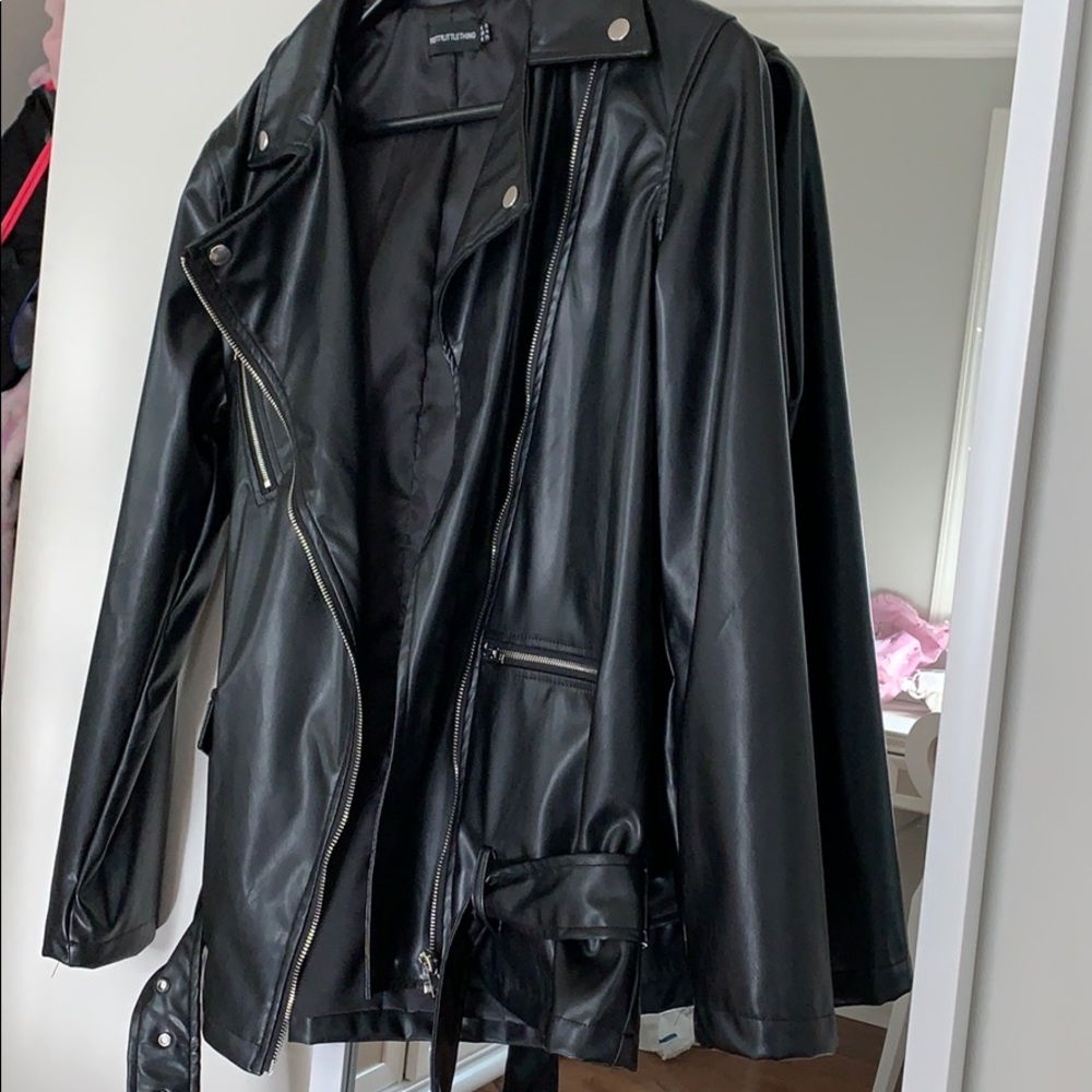 Pretty little thing faux leather jacket